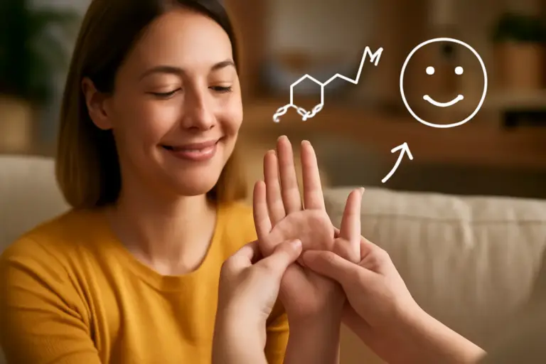 Come migliorare l’umore con il massaggio alle mani? Il collegamento con la serotonina spiegato semplice