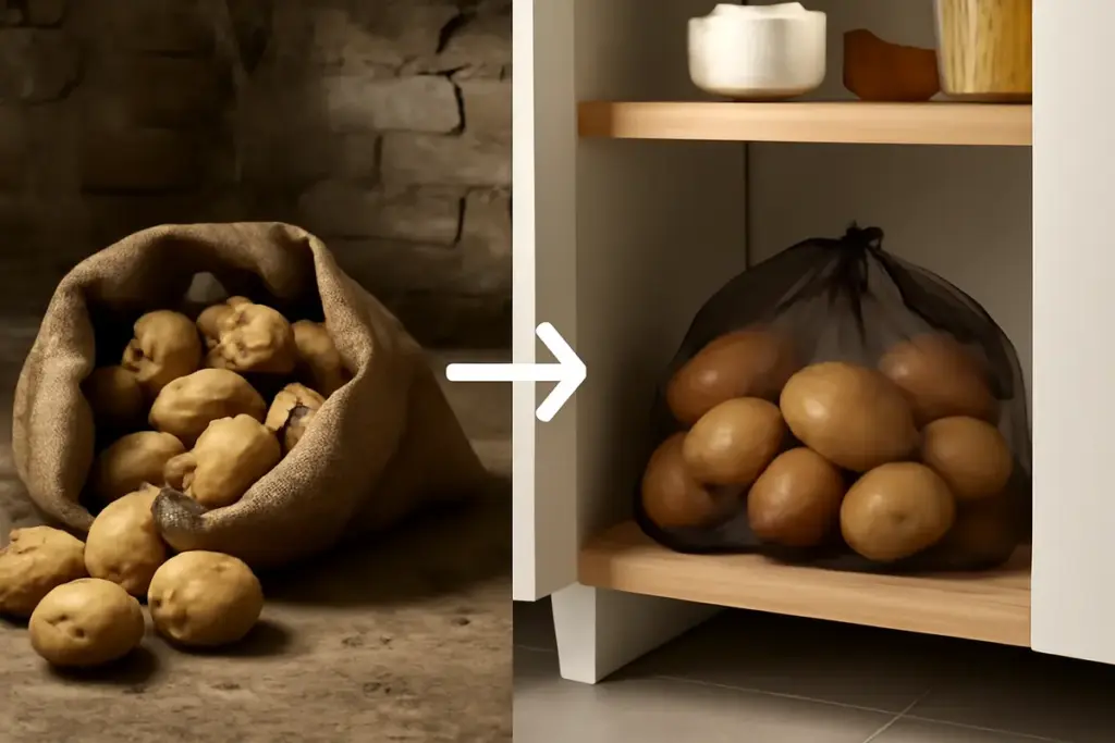 Patate in cantina o in dispensa? scegli la soluzione migliore per non farle germogliare